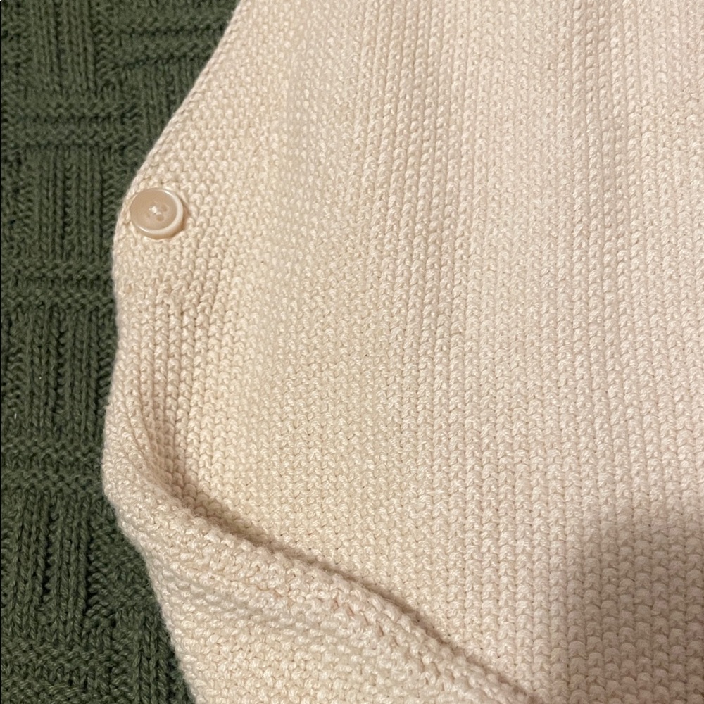 Zara cream  Knit Overalls - Picture 2 of 7